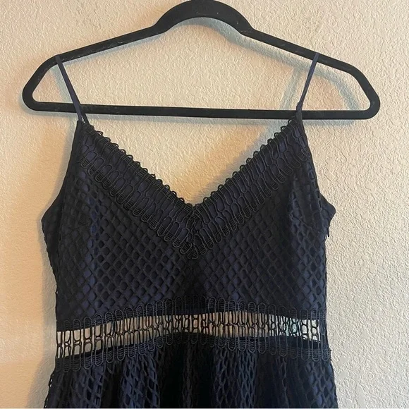 Revolve Likely Glencoe Fence Lace Sleeveless Dress Navy Black Mini Womens Size 6 - Picture 6 of 12